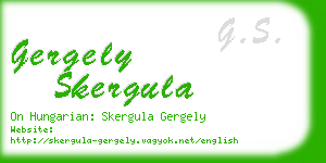 gergely skergula business card